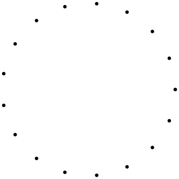 17 points equally distributed around a circle
